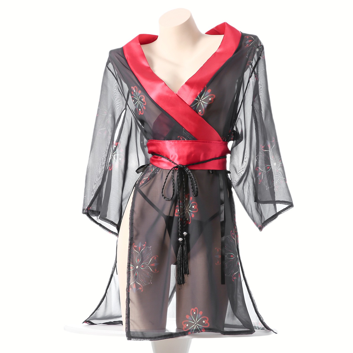 Women's Black Sheer Mesh Japan - đánh giá và giá Kimono Sheer Floral