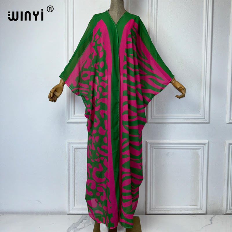 WINYI Africa Bohemia print Kim - đánh giá và giá Cover Up Kaftan