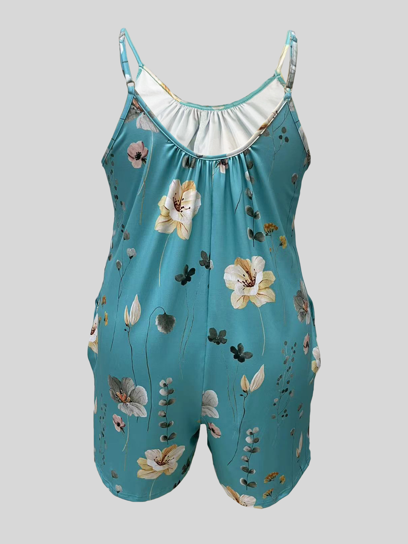 Plus Size Allover Print Cami R - đánh giá và giá Romper Floral Print