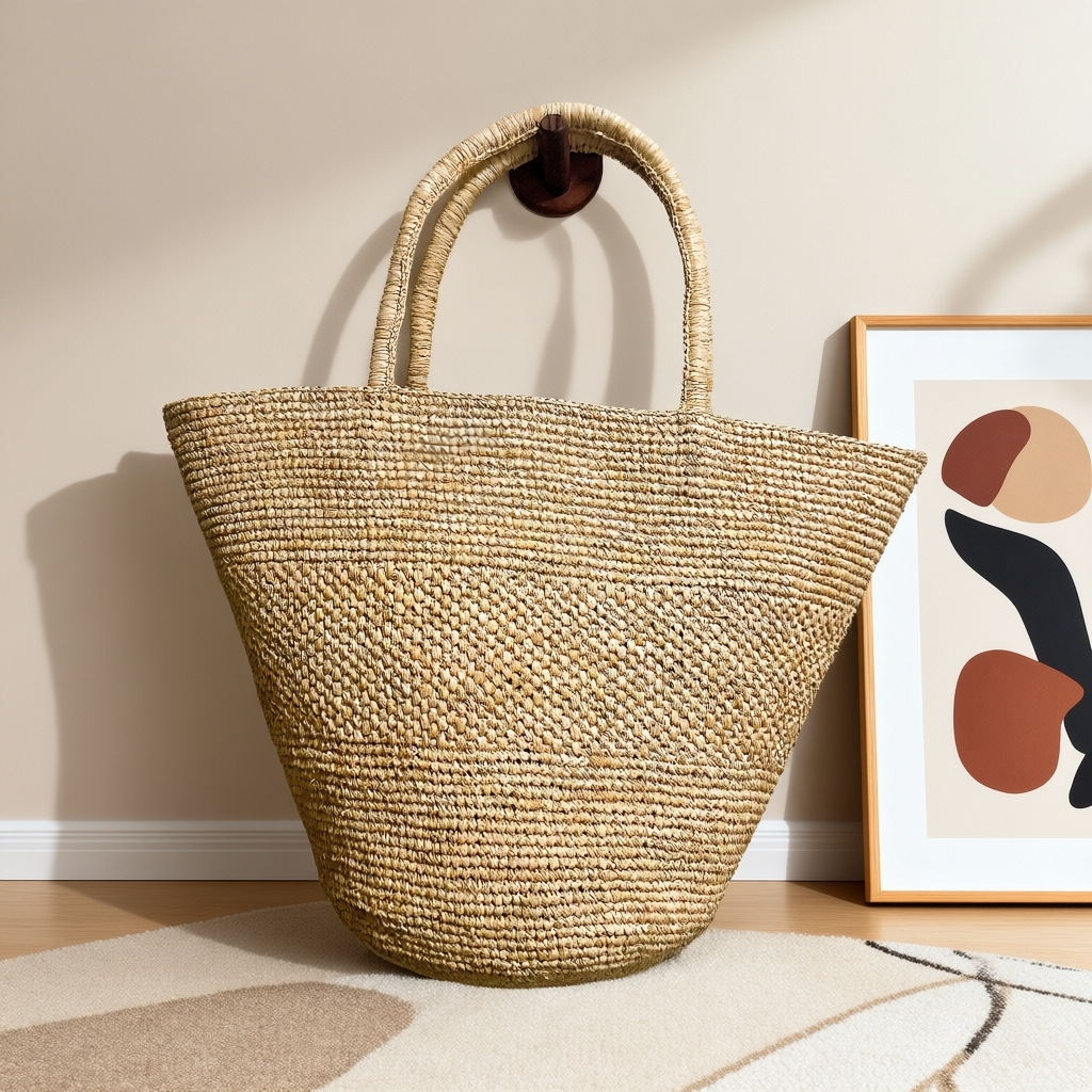 Large Capacity Raffia Straw Ba - đánh giá và giá Crochet Bag Raffia