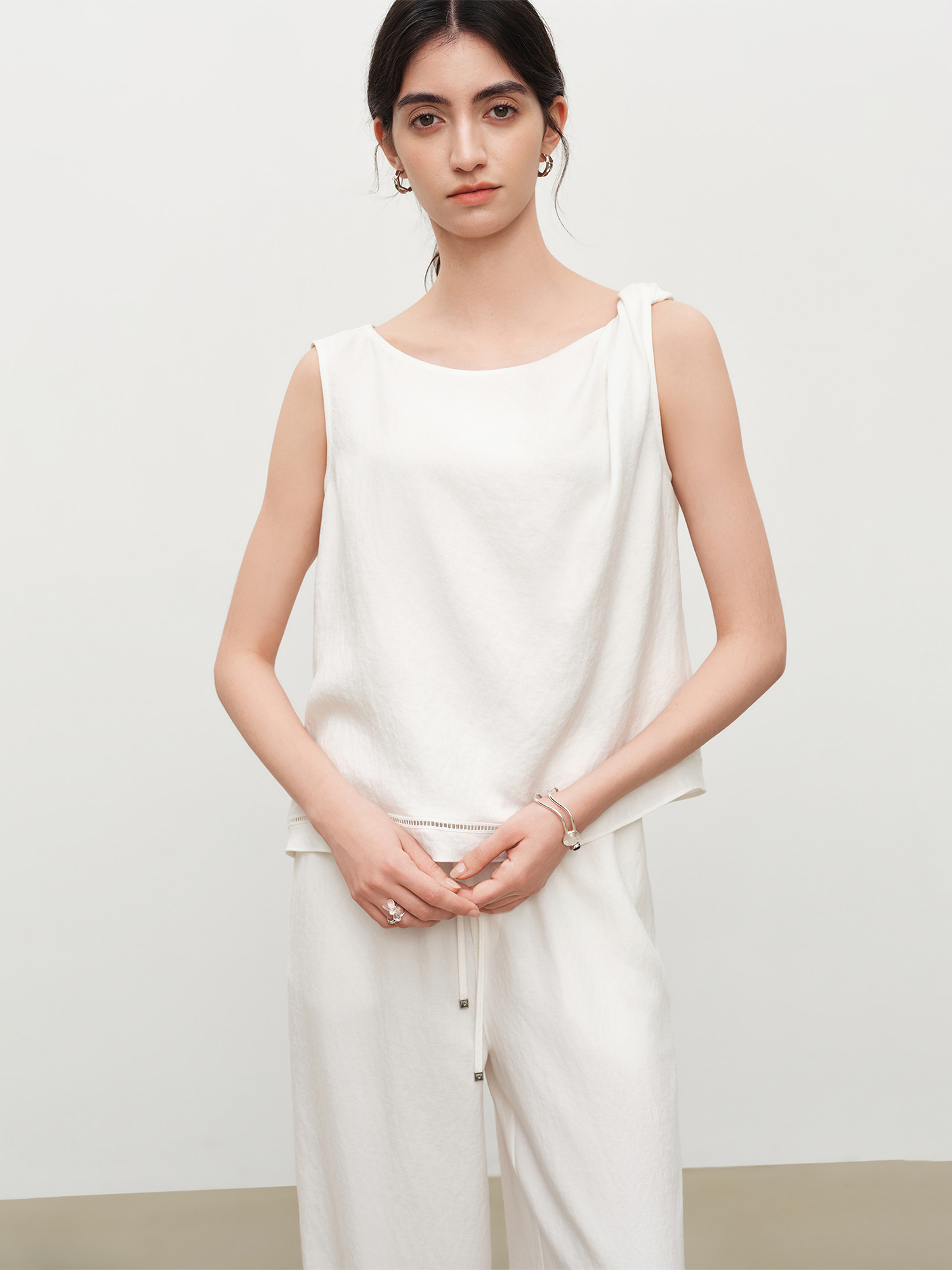 ZIQIAO Relaxed Old Money Style - đánh giá và giá Linen Pant Wide