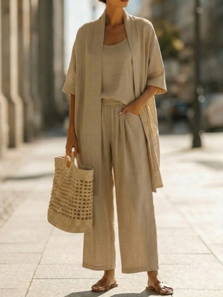 Casual Solid Cotton Linen Loos - đánh giá và giá Linen Pant Wide