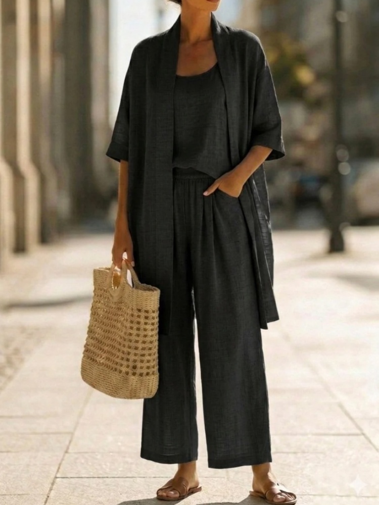 Casual Solid Cotton Linen Loos - đánh giá và giá Linen Pant Wide