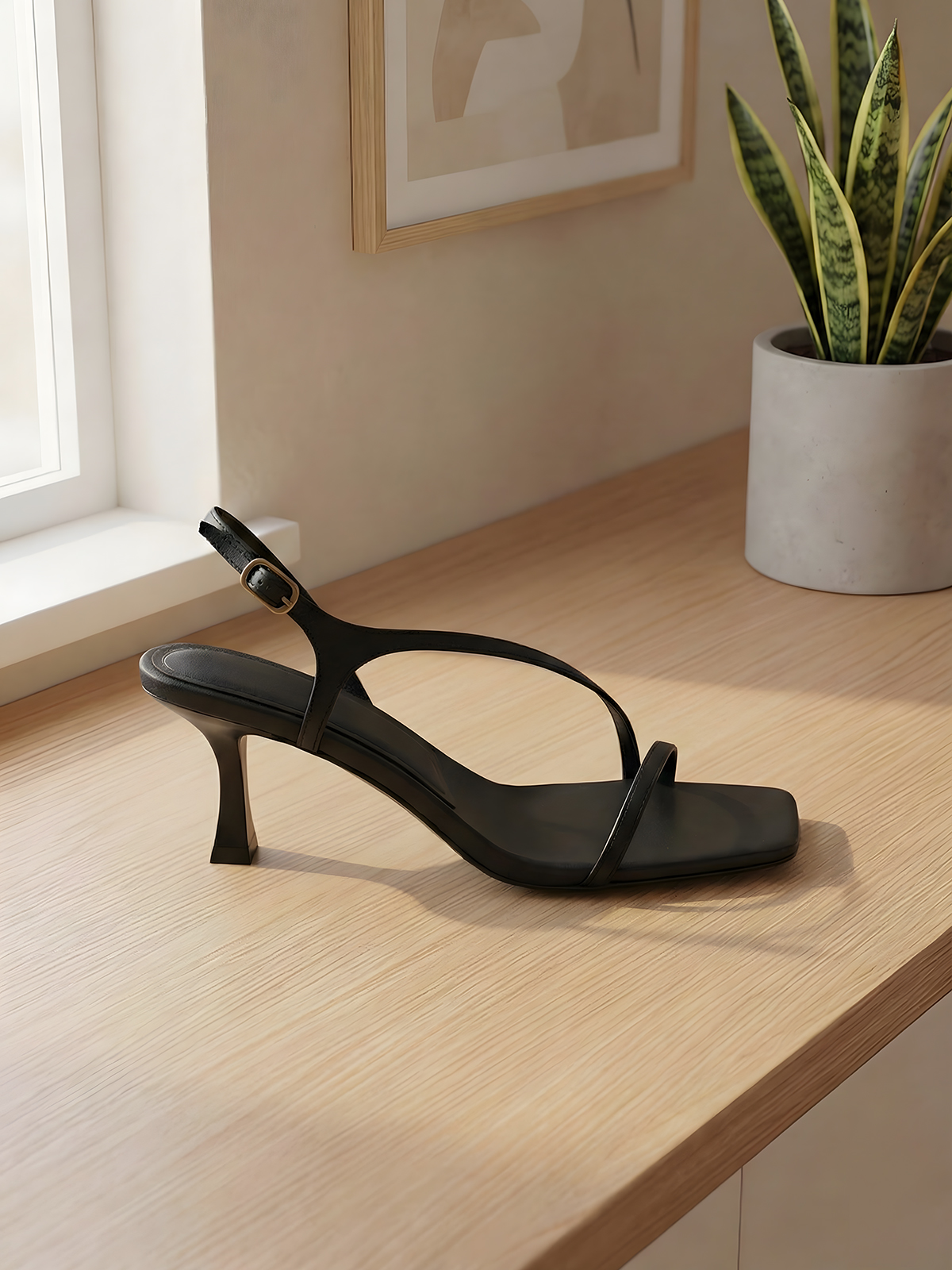 Elegant Genuine Leather Strapp - đánh giá và giá Sandal Strappy Heeled