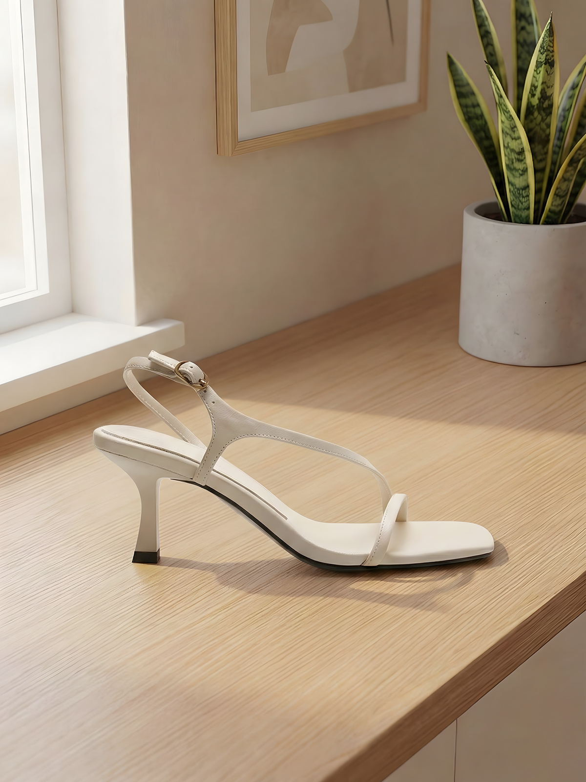 Elegant Genuine Leather Strapp - đánh giá và giá Sandal Strappy Heeled