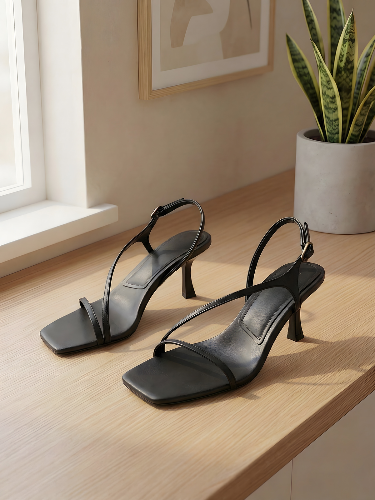 Elegant Genuine Leather Strapp - đánh giá và giá Sandal Strappy Heeled
