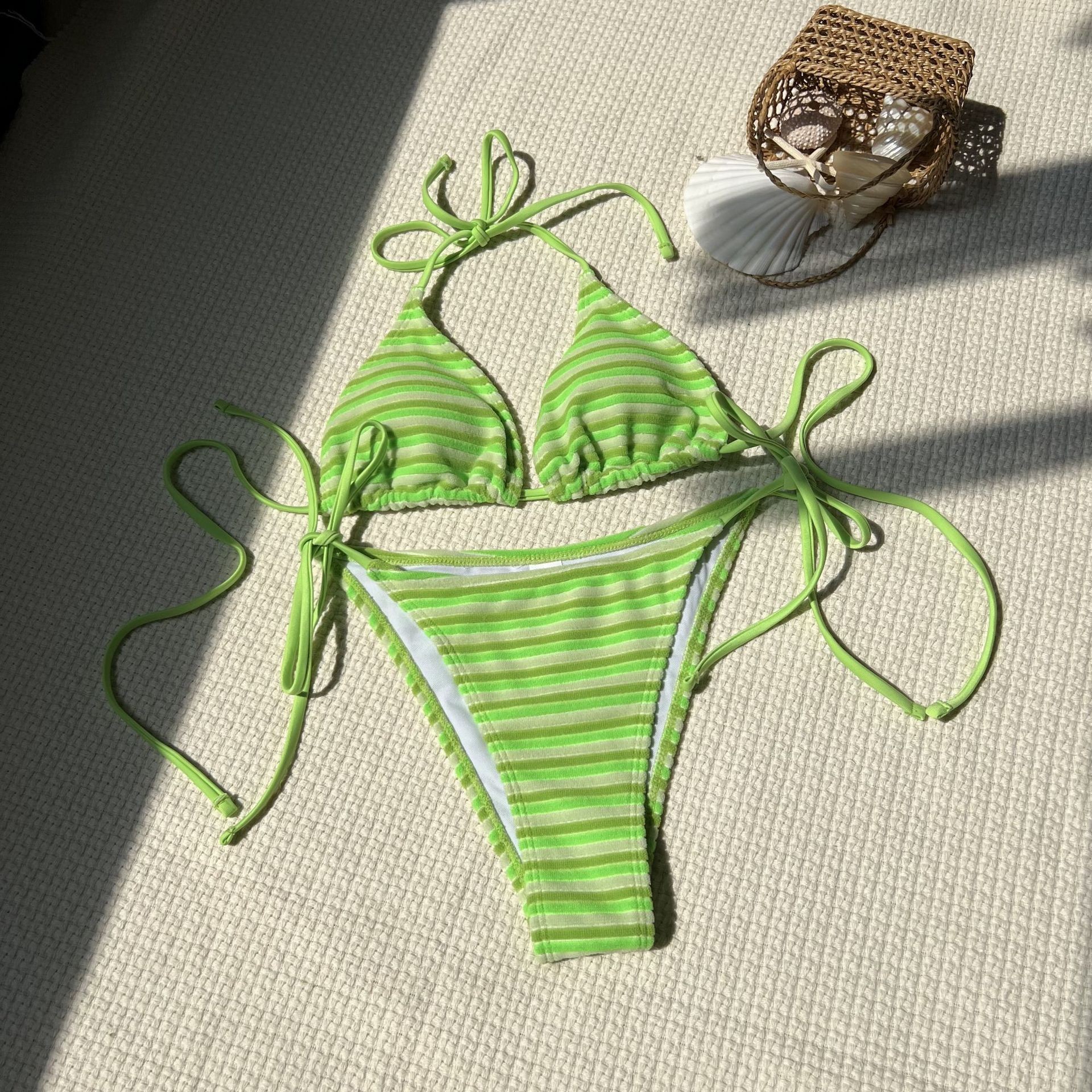 Hot Lingerie Bikini Triangle T - đánh giá và giá Swimsuit Bikini Ruched