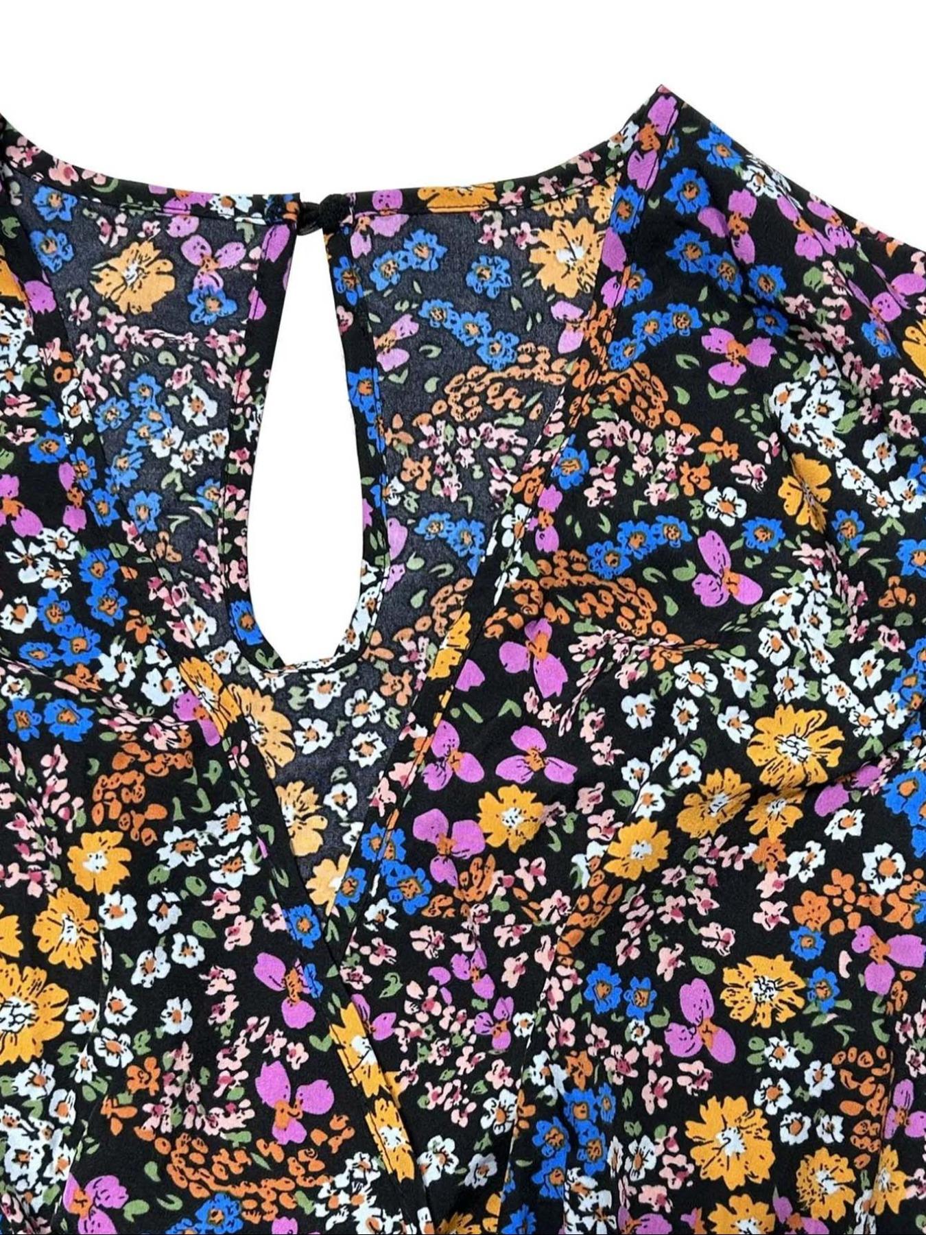 【Plus Size】 Floral Print Tie S - đánh giá và giá Romper Floral Print