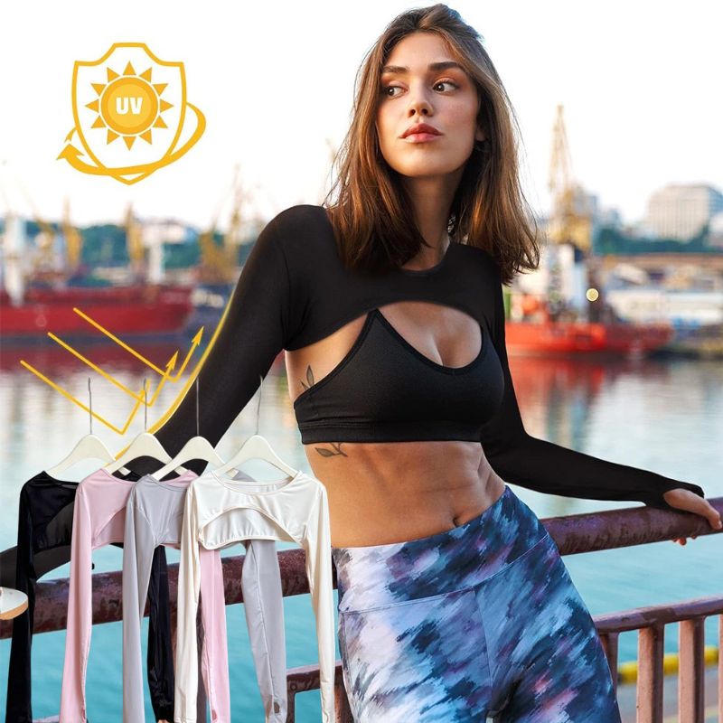 Modal Ice Silk Arm Sleeves Ult - đánh giá và giá Crop Top Crochet