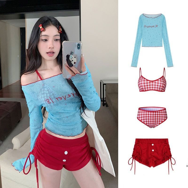 Sexy Suits Women Dopamine Styl - đánh giá và giá Swimsuit Bikini Ruched