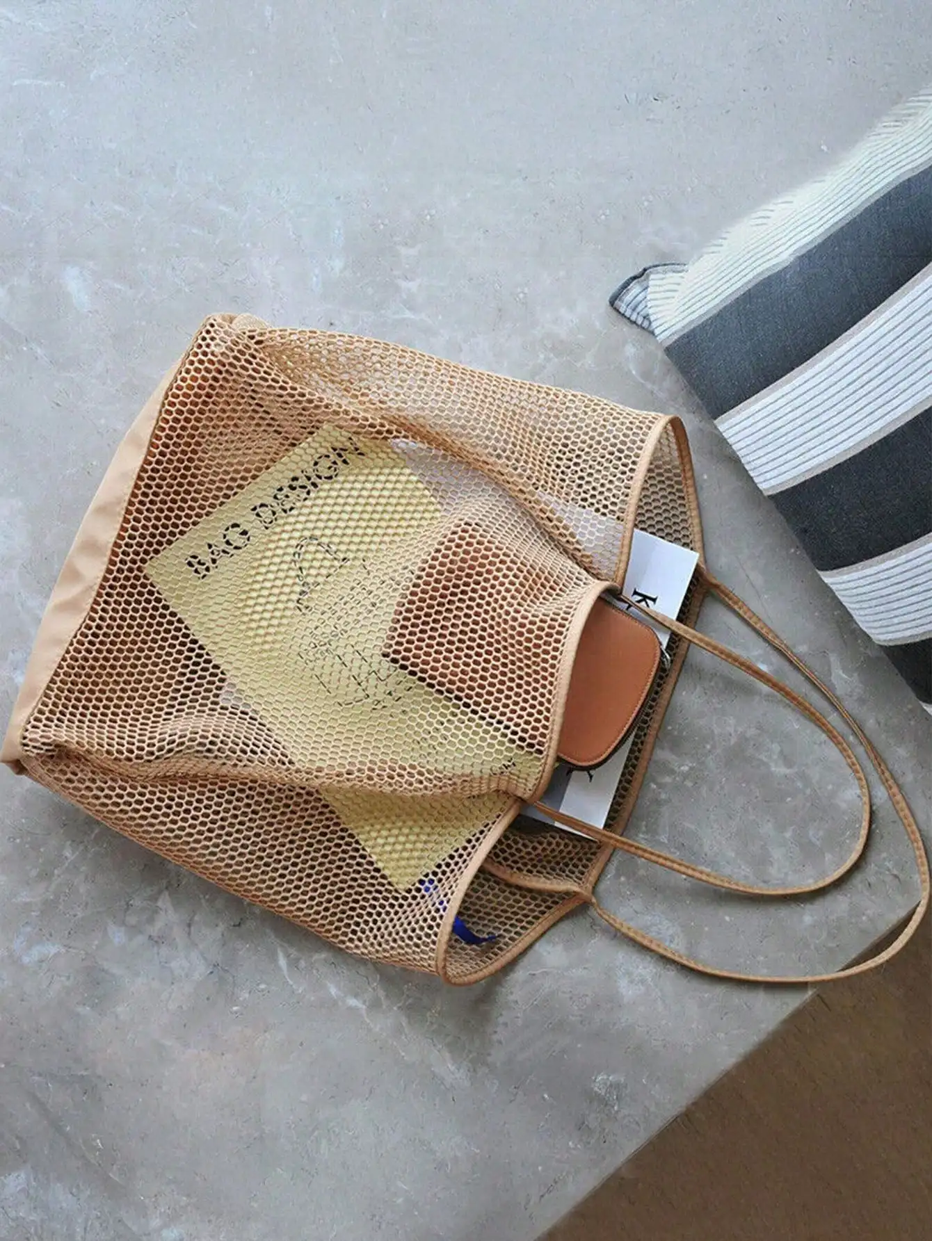 1pc Mesh Beach Tote Bag, Outdo - đánh giá và giá Tote Bag Beach