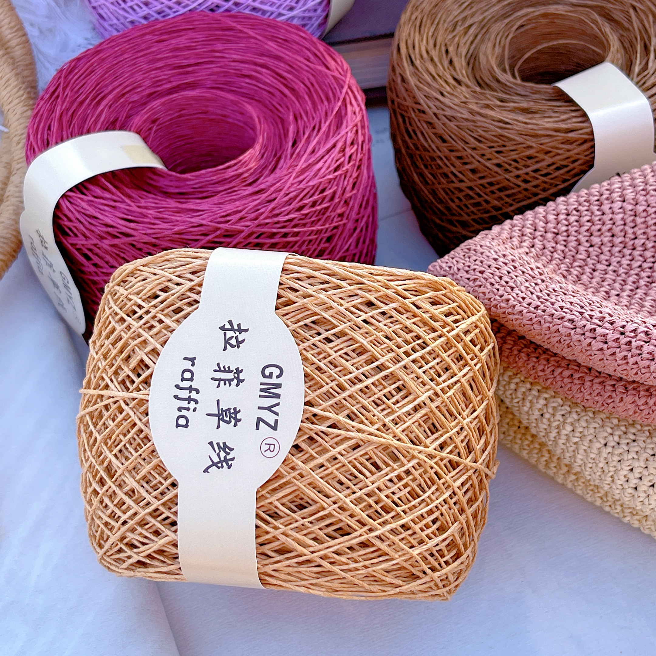 220M/Roll Washable Japanese Pl - đánh giá và giá Crochet Bag Raffia