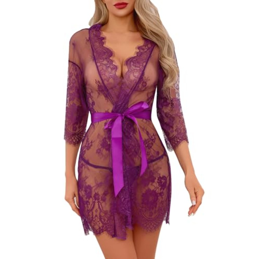 Narcisse Women's Floral Lace K - đánh giá và giá Kimono Sheer Floral