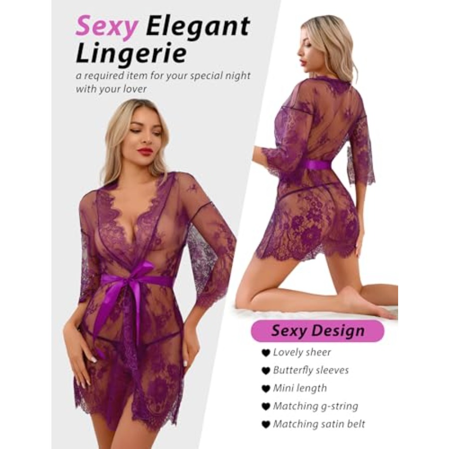 Narcisse Women's Floral Lace K - đánh giá và giá Kimono Sheer Floral